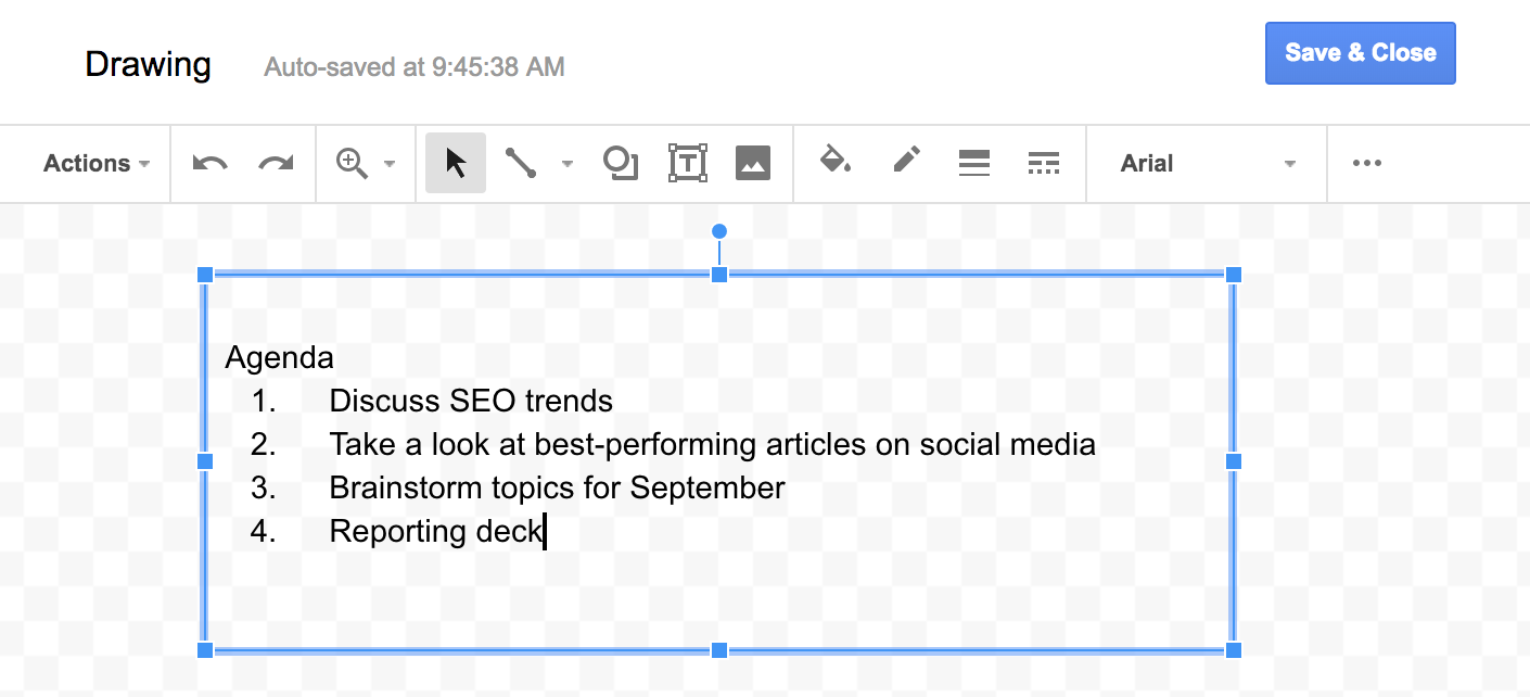 how to write text on a picture in google docs